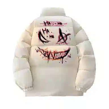 JHCZC Graffiti Demon Logo Puffer Jacket