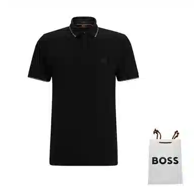HUGO BOSS Stretch-Cotton Slim-Fit Polo Shirt With Logo Patch Polo