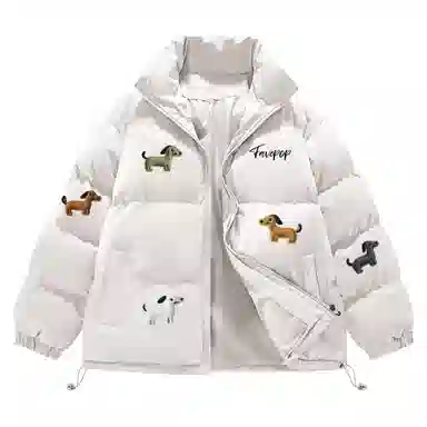 FAVEPOP Retro Dog Logo Jacket
