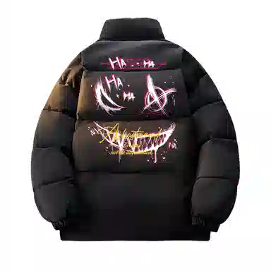 JHCZC Graffiti Demon Logo Puffer Jacket