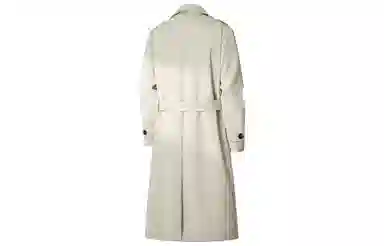 大卫贝肯 美式无性别主义高街简约基础中长款英伦高级感收腰系带设计痞帅纯色潮牌休闲宽松通勤百搭外套大衣 男女同款