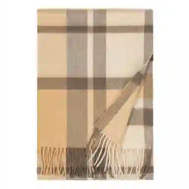 一米画纱 柔软亲肤长款加厚保暖时尚休闲气质格纹流苏潮流舒适 绵羊毛 绒线围巾 男女同款情侣款