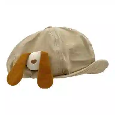 恩僾德 日系小狗翻檐云朵高颜值小众百搭复古显脸小 涤纶 贝雷帽 男女同款情侣款