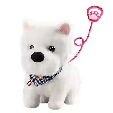 益米 比熊 西高地 智能狗 牵引绳操控 声控 触摸感应 电动遥控动物