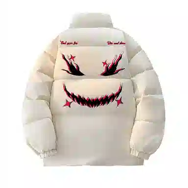 JHCZC Vintage Demon Logo Puffer Jacket