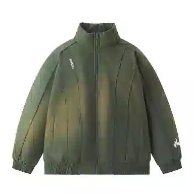 HUANQIU Classic Flame Logo Zip-Up Jacket