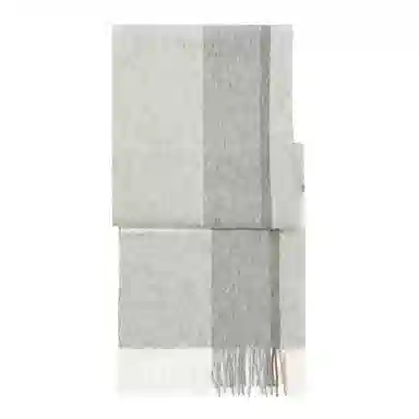 一米画纱 柔软亲肤长款加厚保暖时尚休闲气质格纹流苏潮流舒适 绵羊毛 绒线围巾 男女同款情侣款