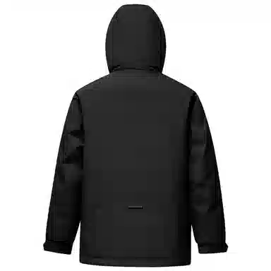 鸭鸭 紫钻系列 中青年时尚韩版潮流连帽厚款冬季外套户外防风防寒保暖中短款多口袋工装风羽绒服 男女同款