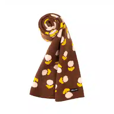 红豆 独特设计时尚保暖 涤纶 绒线围巾 男女同款情侣款