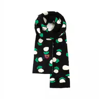 红豆 独特设计时尚保暖 涤纶 绒线围巾 男女同款情侣款