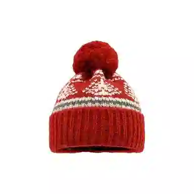 恩僾德 小众高颜值复古费尔岛风加厚保暖显脸小日系可爱 绒线 帽子 男女同款情侣款