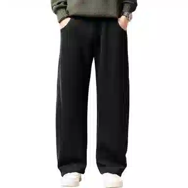 贵色 美式垂感显瘦加厚百搭潮流弯刀阔腿裤休闲裤 男女同款