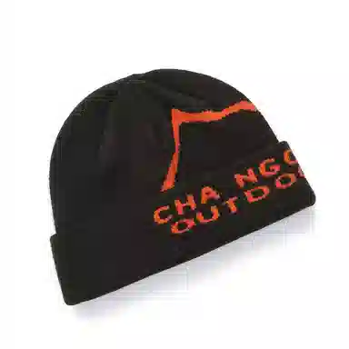 艾佳微 山系美式字母提花针织嘻哈滑板护耳套头帽露营登山 腈纶 绒线帽 男女同款情侣款