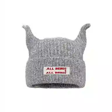 恩僾德 可爱搞怪触角针织保暖百搭显脸小护耳 聚酯纤维 绒线帽 男女同款情侣款