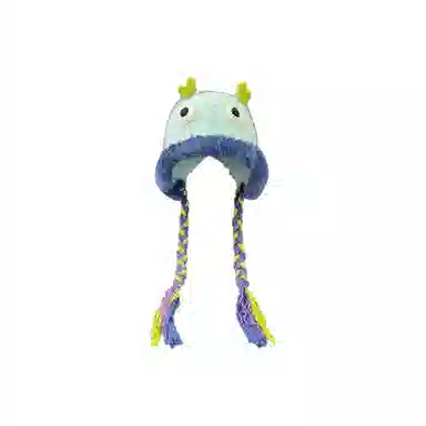 恩僾德 小怪兽帽子搞怪可爱针织毛绒帽显脸小加厚保暖护耳 聚酯纤维 绒线帽 男女同款情侣款