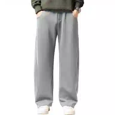 贵色 美式垂感显瘦加厚百搭潮流弯刀阔腿裤休闲裤 男女同款