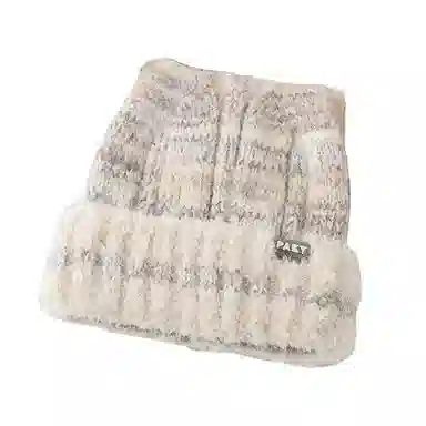 艾佳微 条纹可爱百搭显脸小通勤百搭保暖护耳套大头围 涤纶 绒线帽 男女同款情侣款