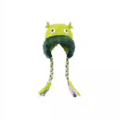 恩僾德 小怪兽帽子搞怪可爱针织毛绒帽显脸小加厚保暖护耳 聚酯纤维 绒线帽 男女同款情侣款