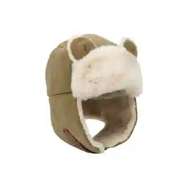 恩僾德 小熊耳朵可爱毛绒加厚骑车保暖防寒帽子护耳 聚酯纤维 雷锋帽 男女同款情侣款