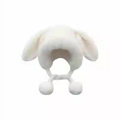 恩僾德 日系可爱粉色兔子毛绒百搭卡通滑雪护耳帽潮流 聚酯纤维 绒线帽 男女同款情侣款
