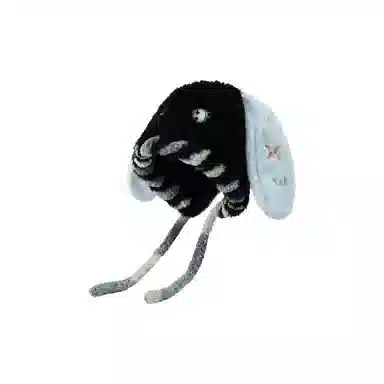 恩僾德 保暖可爱大眼萌兔毛绒护耳甜美大头围显脸小 聚酯纤维 帽子 男女同款情侣款