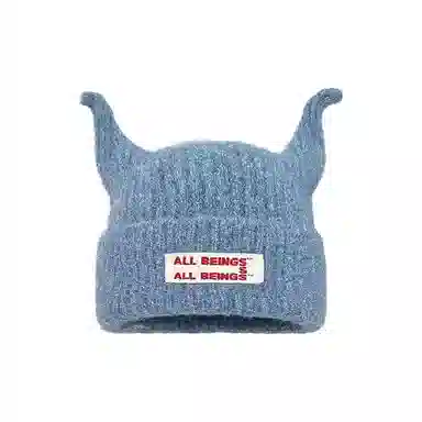 恩僾德 可爱搞怪触角针织保暖百搭显脸小护耳 聚酯纤维 绒线帽 男女同款情侣款