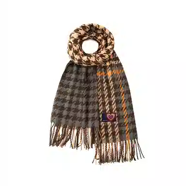 红豆 经典百搭时尚大方品质舒适礼盒装 定制卡片代写 涤纶 绒线围巾 男女同款情侣款