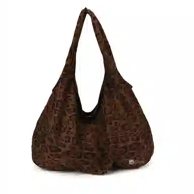 小猪班纳 韩系复古托特包秋冬通勤时尚慵懒风 绒面 单肩包 女款 多色