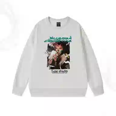 莫代尔 秋冬慵懒显瘦简约嘻哈高街街头风大码长袖卫衣打底衣 男女同款