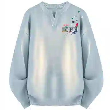 DUKE+DEXTER V-Neck Knit Sweater