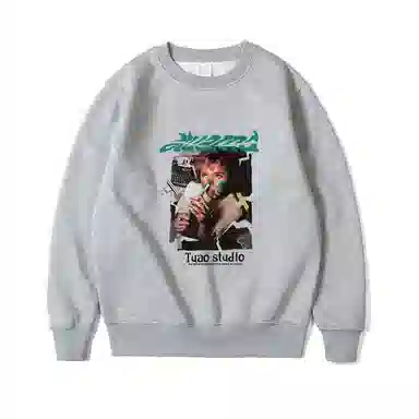 莫代尔 秋冬慵懒显瘦简约嘻哈高街街头风大码长袖卫衣打底衣 男女同款