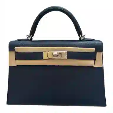 HERMES Mini Kelly Epsom 7K Bleu Abysse