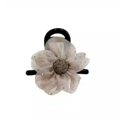 希铃 精致花朵设计 网纱 发夹 女款