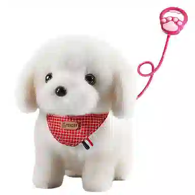 益米 比熊 西高地 智能狗 牵引绳操控 声控 触摸感应 电动遥控动物