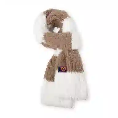 红豆 韩式柔软百搭舒适礼盒装 定制卡片代写 涤纶 绒线围巾 男女同款情侣款