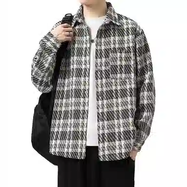 沐诚阳译 美式百搭翻领潮牌街头宽松针织衫 男款