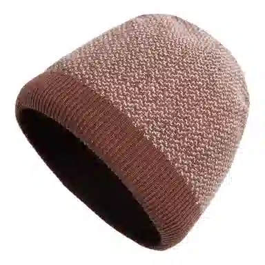 红豆 品牌简约针织保暖防风防寒冷帽 羔羊毛 绒线帽 男款