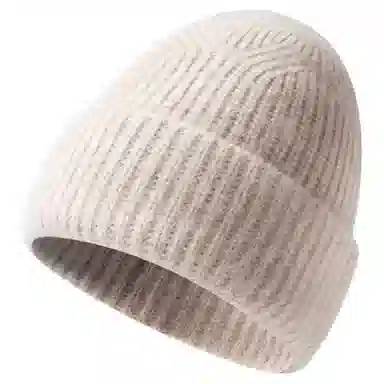 红豆 简约柔软百搭保暖防寒针织 山羊绒 绒线帽 男女同款情侣款