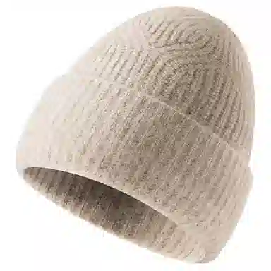 红豆 简约柔软百搭保暖防寒针织 山羊绒 绒线帽 男女同款情侣款