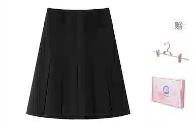 东鲸岁时记 学院风中腰纯色修身简约舒适通勤休闲长裙 女款 灰色