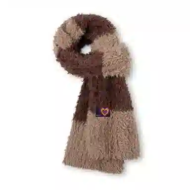 红豆 韩式柔软百搭舒适礼盒装 定制卡片代写 涤纶 绒线围巾 男女同款情侣款