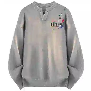 DUKE+DEXTER V-Neck Knit Sweater