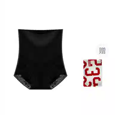 二三二三 法式蕾丝高腰收腹提臀内裤舒适柔软透气不夹臀短裤防卷边产后翘臀收胯塑形塑腰无痕塑身裤 女款