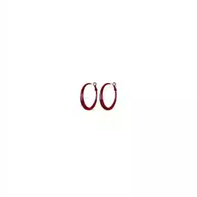 韵系 安可拉红色素圈 铜镀金 耳环 女款