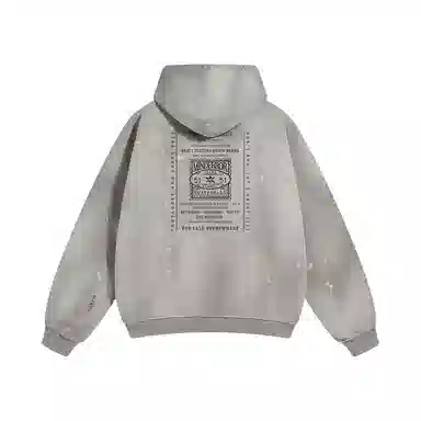 MIND ERROR Vintage Stamp Print Pullover Sweatshirt