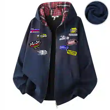 Feiyue Classic Plaid Zip Hoodie