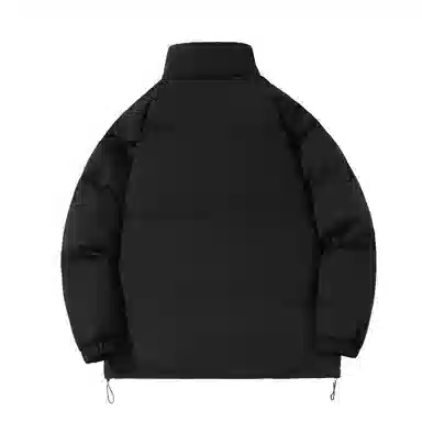 棉基因 冬季纯色高领无帽翻领优质棉棒球服保暖高个小个子日系男简约潮流夹棉袄子美式高街工装风青少年职场通勤学院风棉衣外套 男女同款