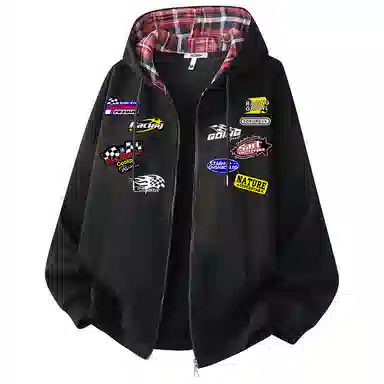 Feiyue Classic Plaid Zip Hoodie