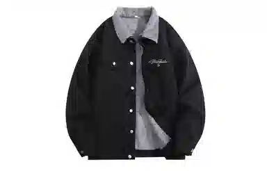 大卫贝肯 美式嘻哈高街水洗复古做旧日系基础款简约高级感工装大口袋休闲百搭宽松翻领加厚保暖牛仔外套 男女同款