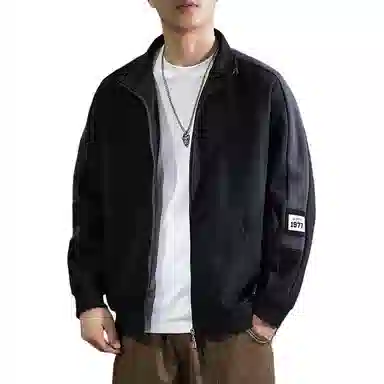 遨宇 宽松适中立领长袖卫衣 男款